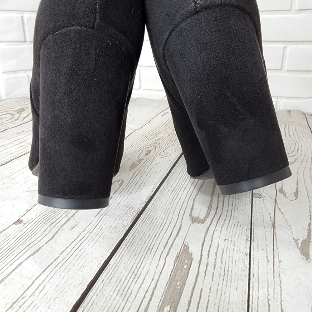 Marc Fisher Kalita Women's Ankle Boot Heels Slip On Pointed Toe Black - Picture 11 of 14